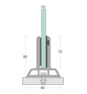 SD 21 Bracket System for Aluminum Glass Railing Installation, Heavy Duty Support Bracket for Balcony and Staircase, Durable Finish, Secure Mounting for Modern Architectural Projects 
